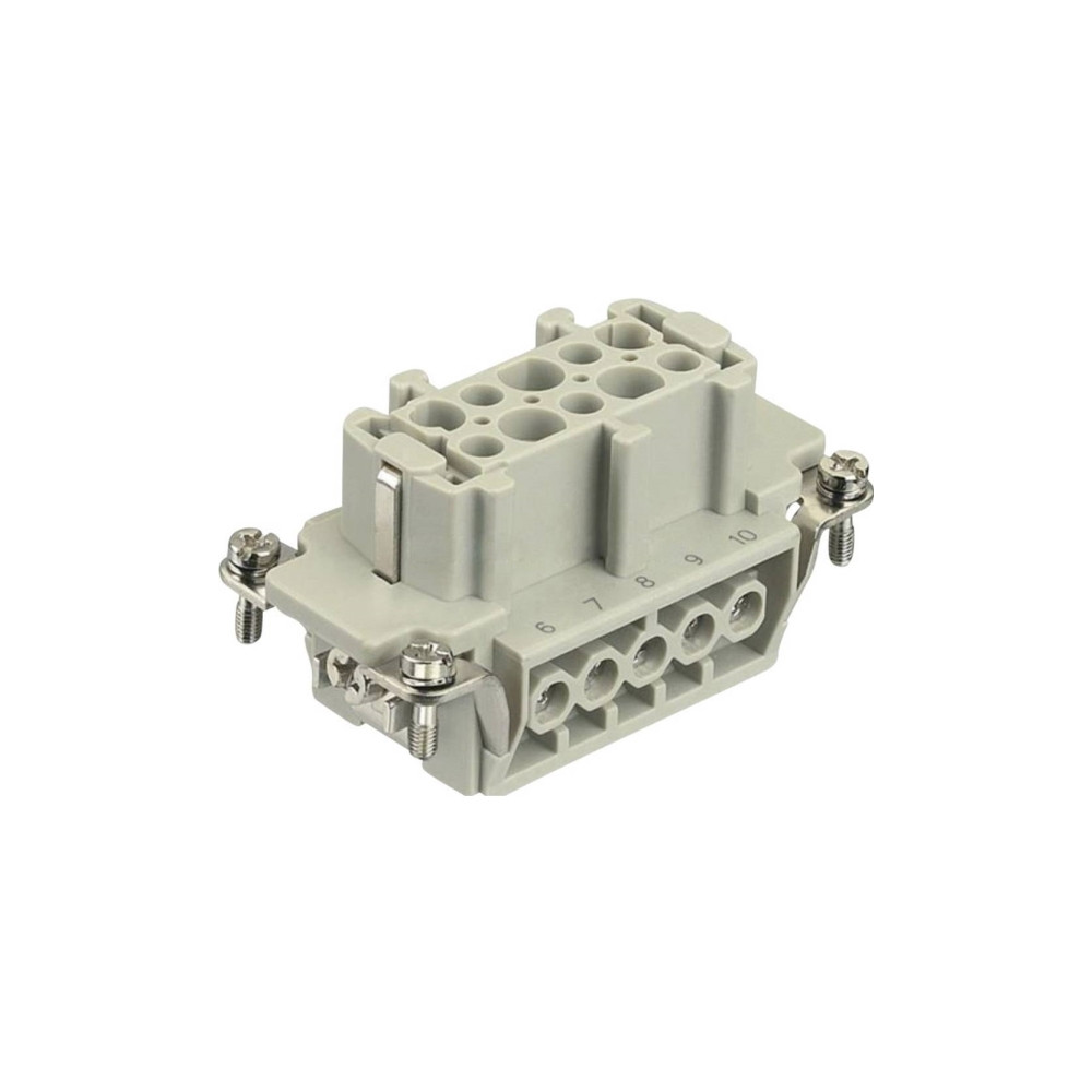 Produktbild för HARTING 09330102701 anslutningsinsats Han® E 10 + PE-skruvar...
