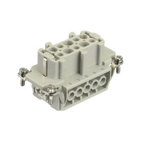 Produktbild för HARTING 09330102701 anslutningsinsats Han® E 10 + PE-skruvar...