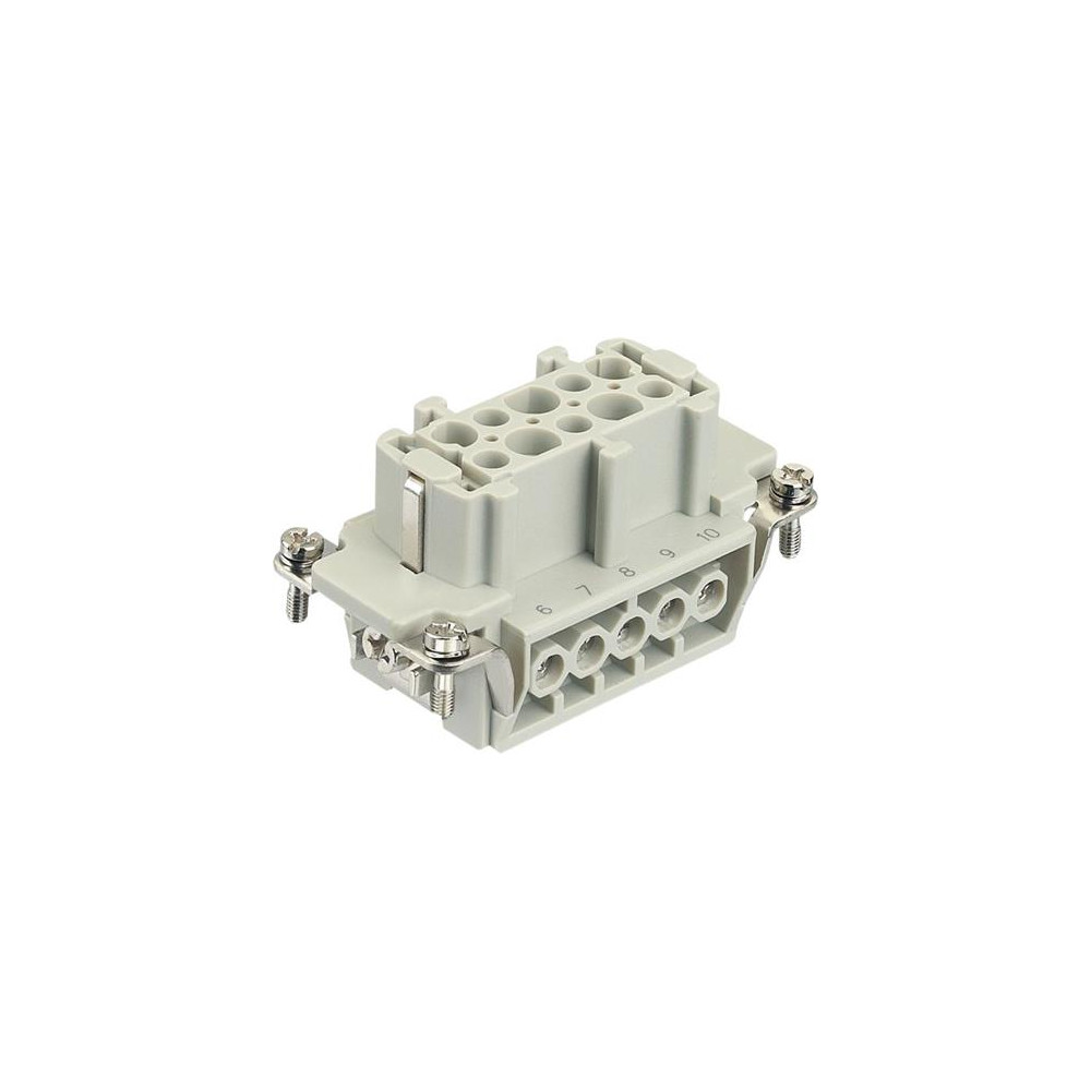 Produktbild för HARTING 09330102701 anslutningsinsats Han® E 10 + PE-skruvar...