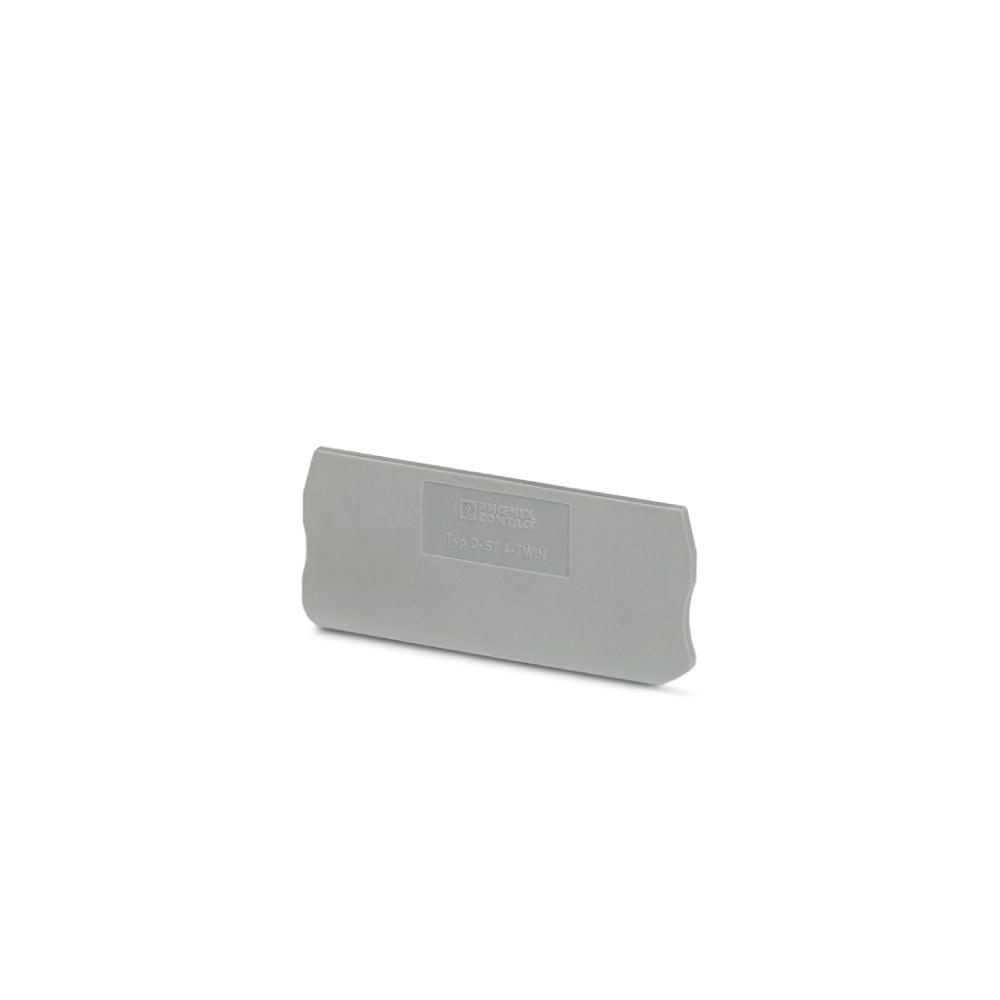 Produktbild för Phoenix D-St 4-TWIN, lock till kopplingsplint, 1 st, grå, 2,...