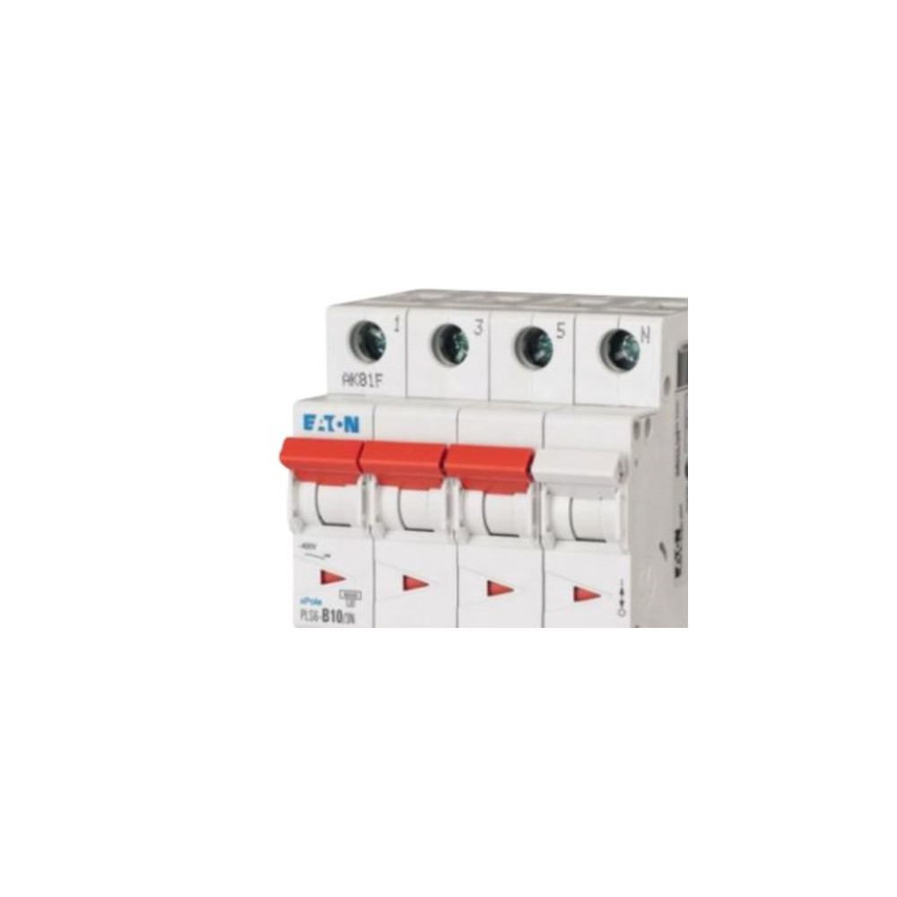 Produktbild för EATON automatsäkring MCB 16A C-karaktäristik 3-pol + nolla 6...