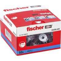 Produktbild för Fischer DUOBLADE, Kit med skruv och väggplugg, Betong, Plast...