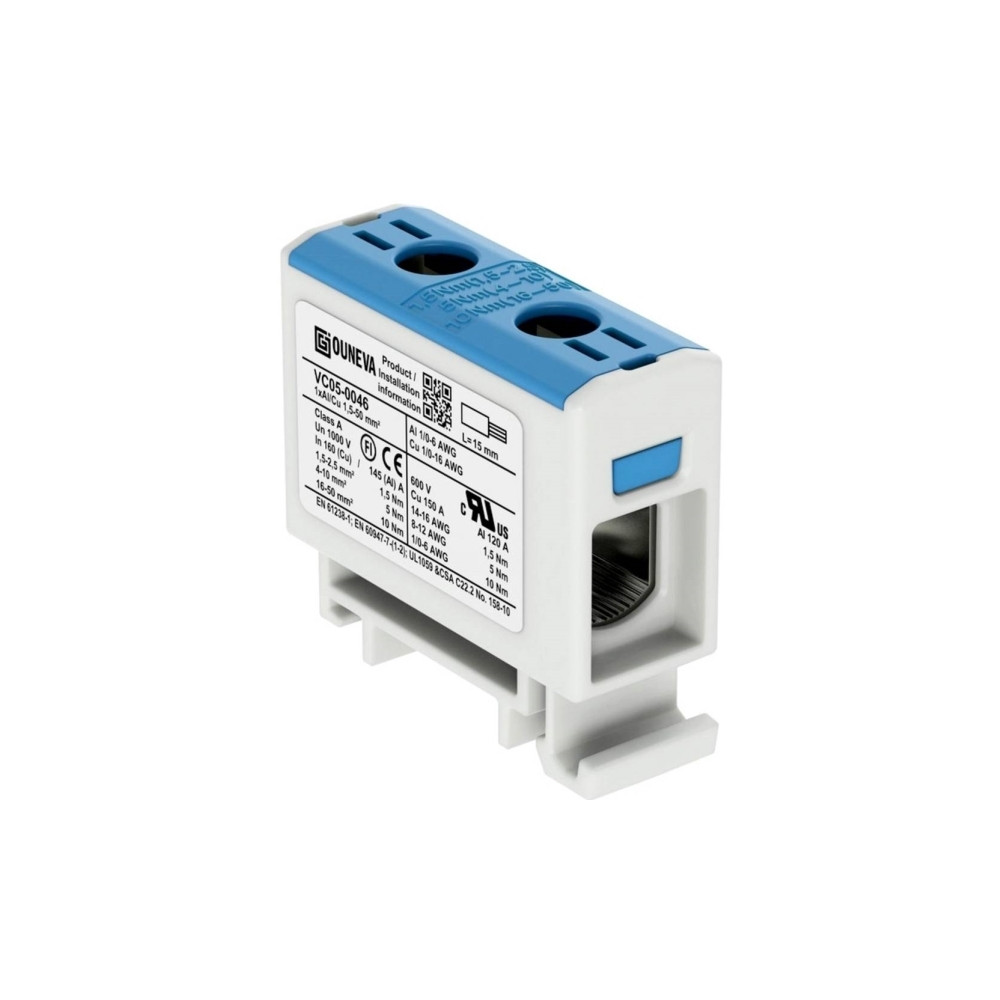 Produktbild för OTL-isolerad universal klämma aluminium/koppar 1,5-50 mm2 bl...
