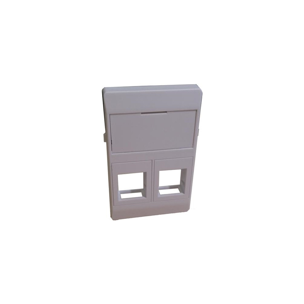 Produktbild för Datauttag rak – 1½ modul Type F för 2 st. Csslr plus keyston...