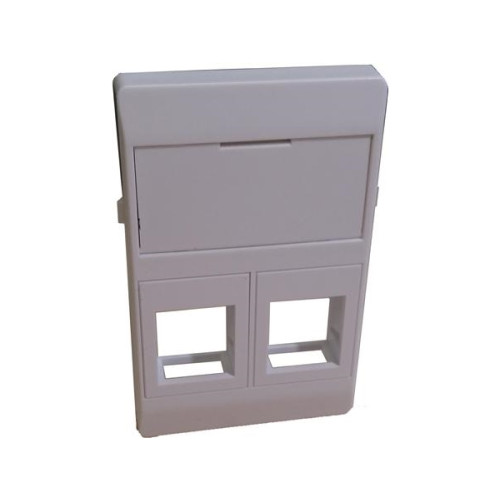 Solar Plus Datauttag rak – 1½ modul Type F för 2 st. Csslr plus keyston...