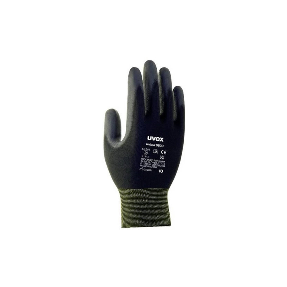 Produktbild för Uvex 60248, Industrihandskar, Svart, Vuxen, Unisex, 1 styck,...