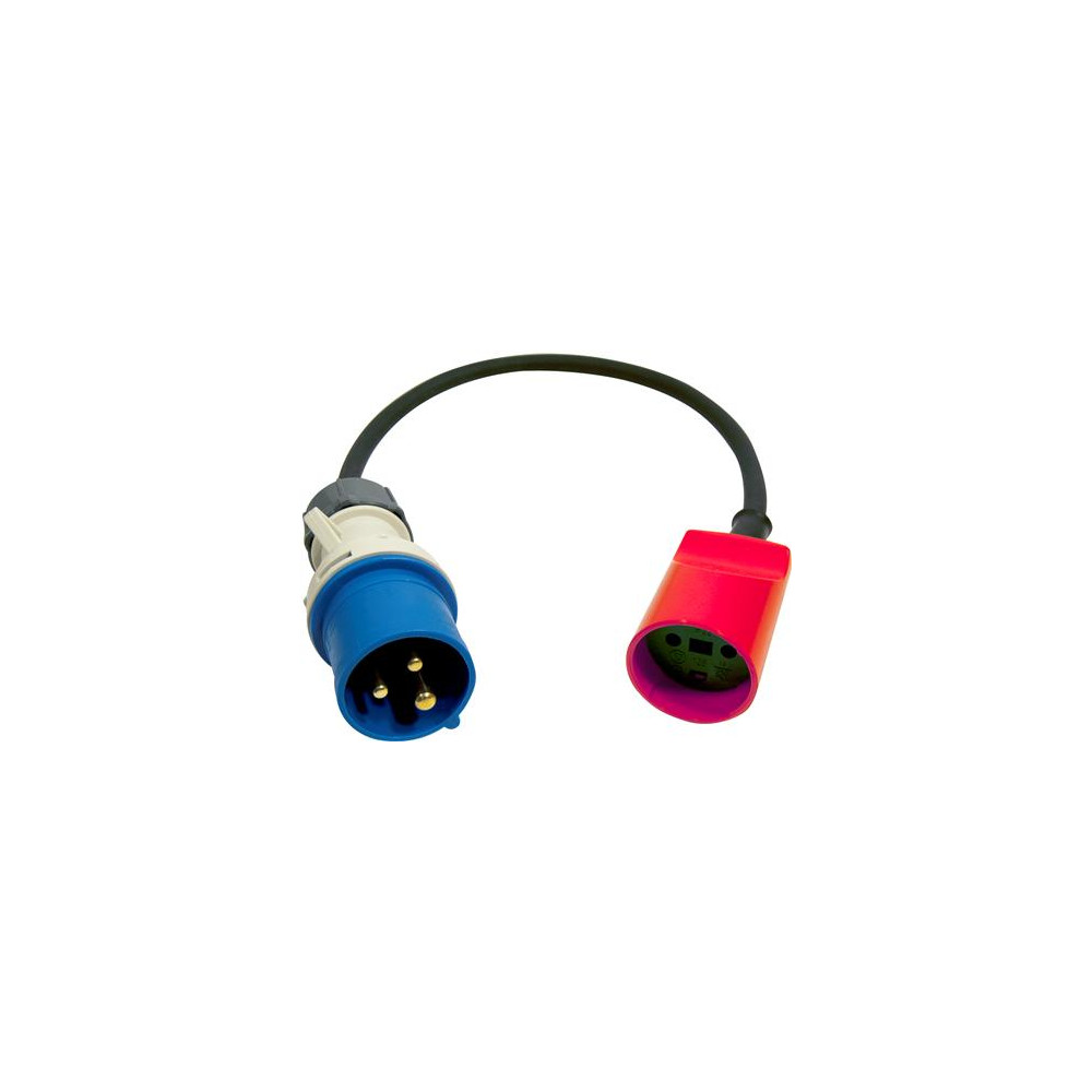 Produktbild för Adapterkabel 0,33 m H07RN-F 3G1,5 16A 230V 2-pol m/ jord, CE...