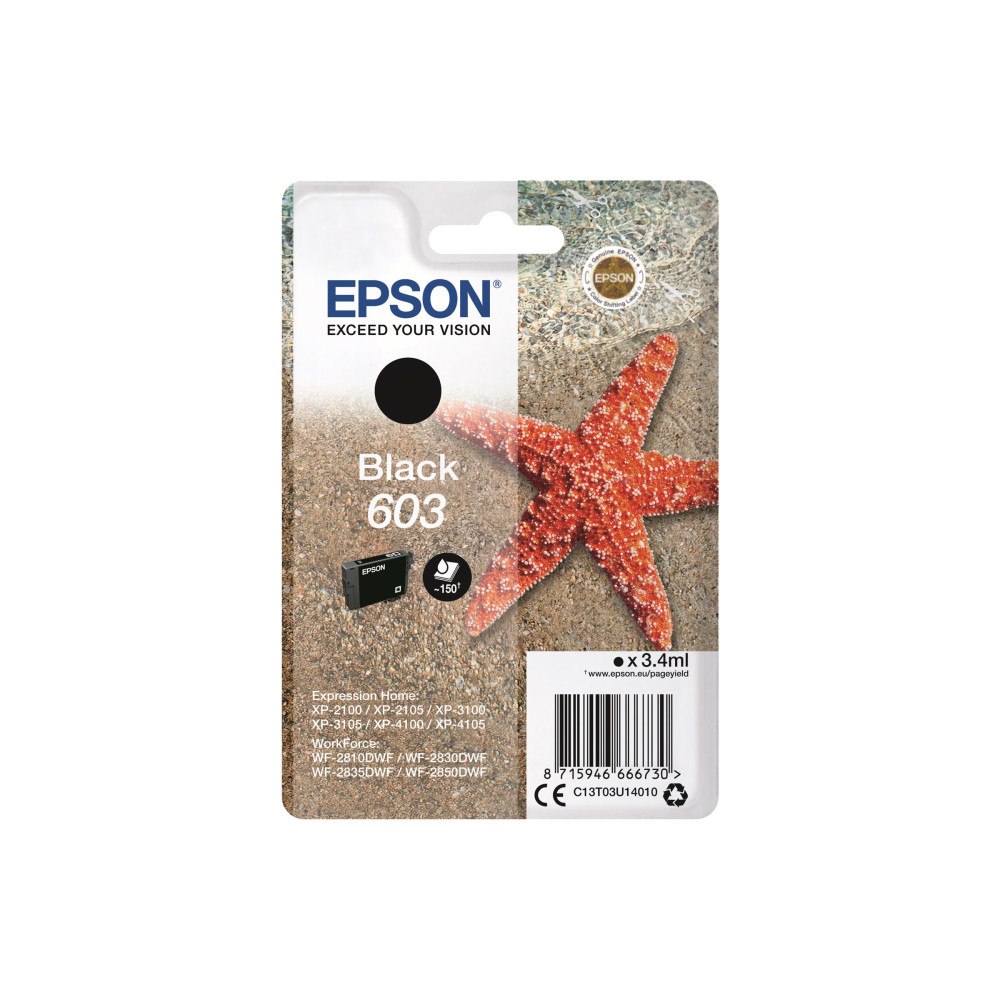 Produktbild för Epson 603 - svart - original - bläckpatron