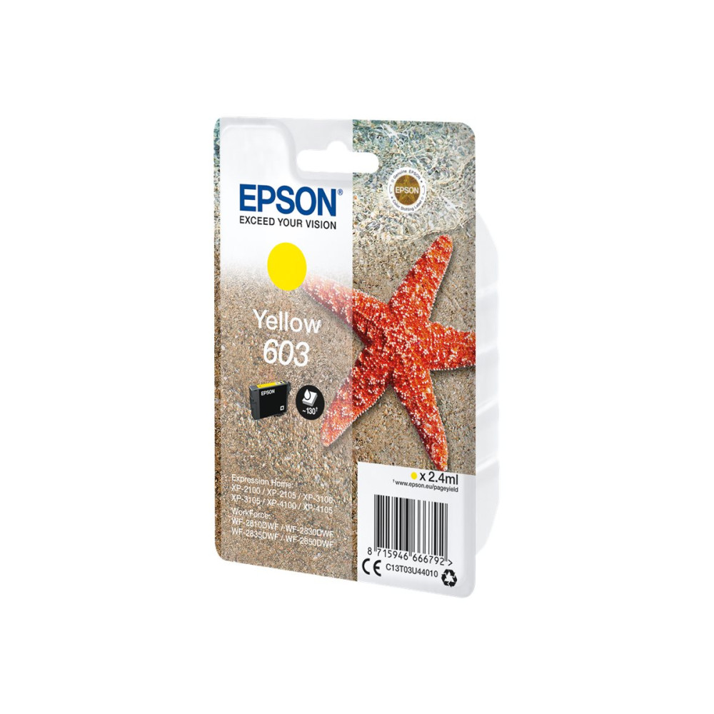 Produktbild för Epson 603 - gul - original - bläckpatron