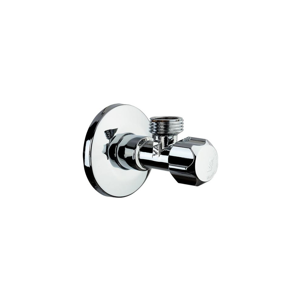 Produktbild för Stoppventil 1/2" x 3/8" med Ø77mm rosett