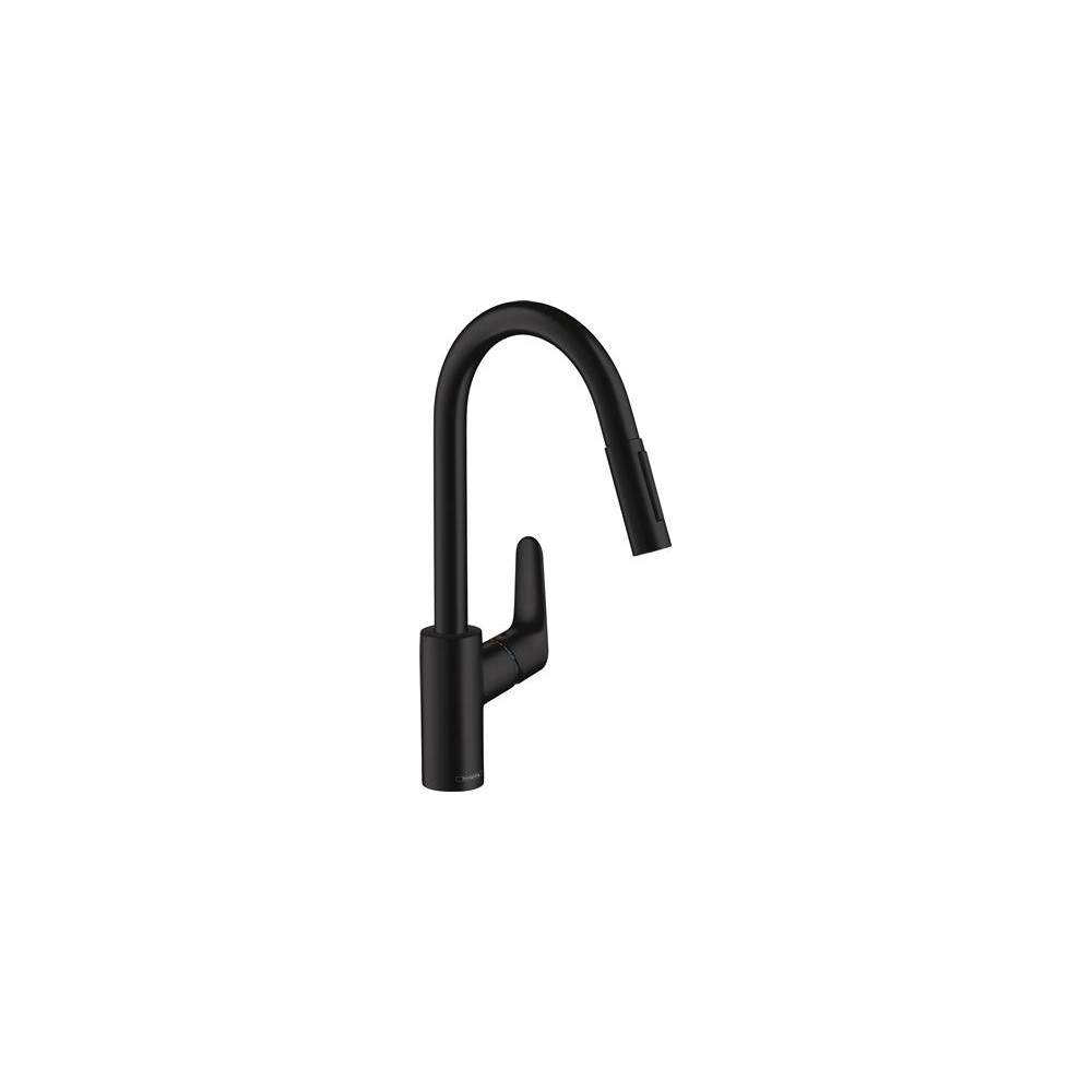 Produktbild för hansGrohe Focus M41 köksblandare 240 med utdrag 2jet matt sv...