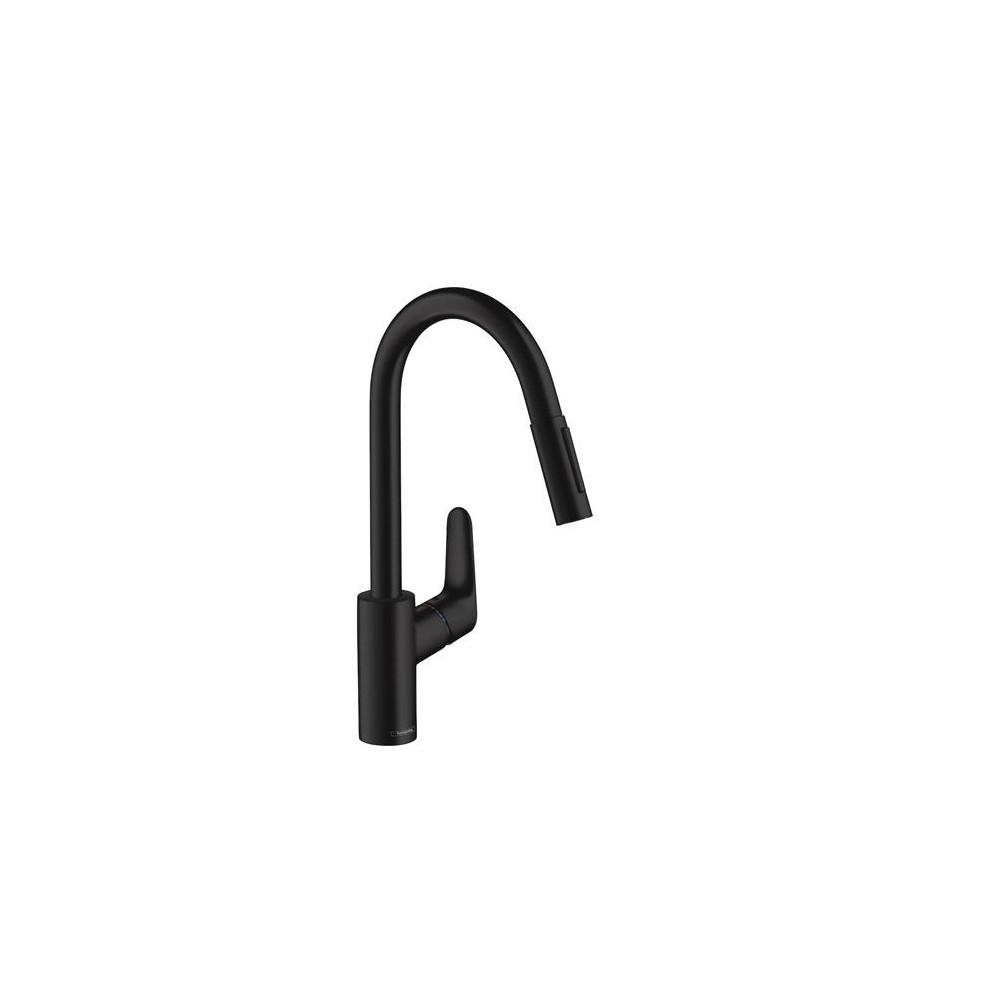 Produktbild för hansGrohe Focus M41 köksblandare 240 med utdrag 2jet matt sv...