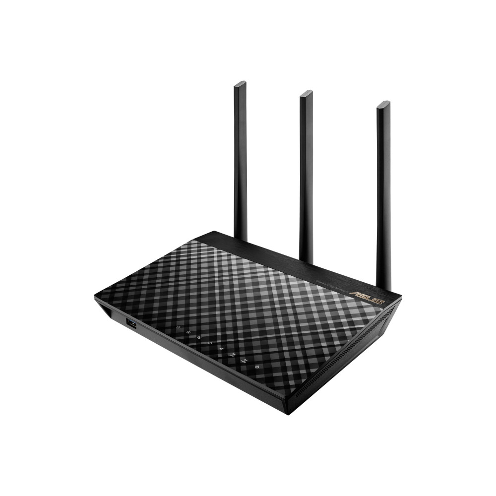 Produktbild för ASUS RT-AC1900U - trådlös router - Wi-Fi 5 - skrivbordsmodell