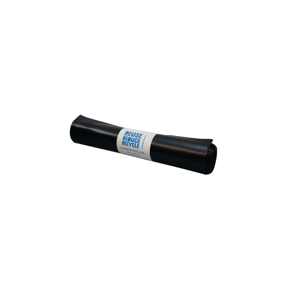 Produktbild för Soppor PolyBLUE återvunnen plast 60 my, svart, 10 påsar, 160...