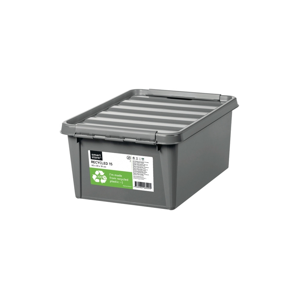 Produktbild för Förvaringsbox SmartStore Recycled 15, 40 x 30 x 18 cm, grå,...