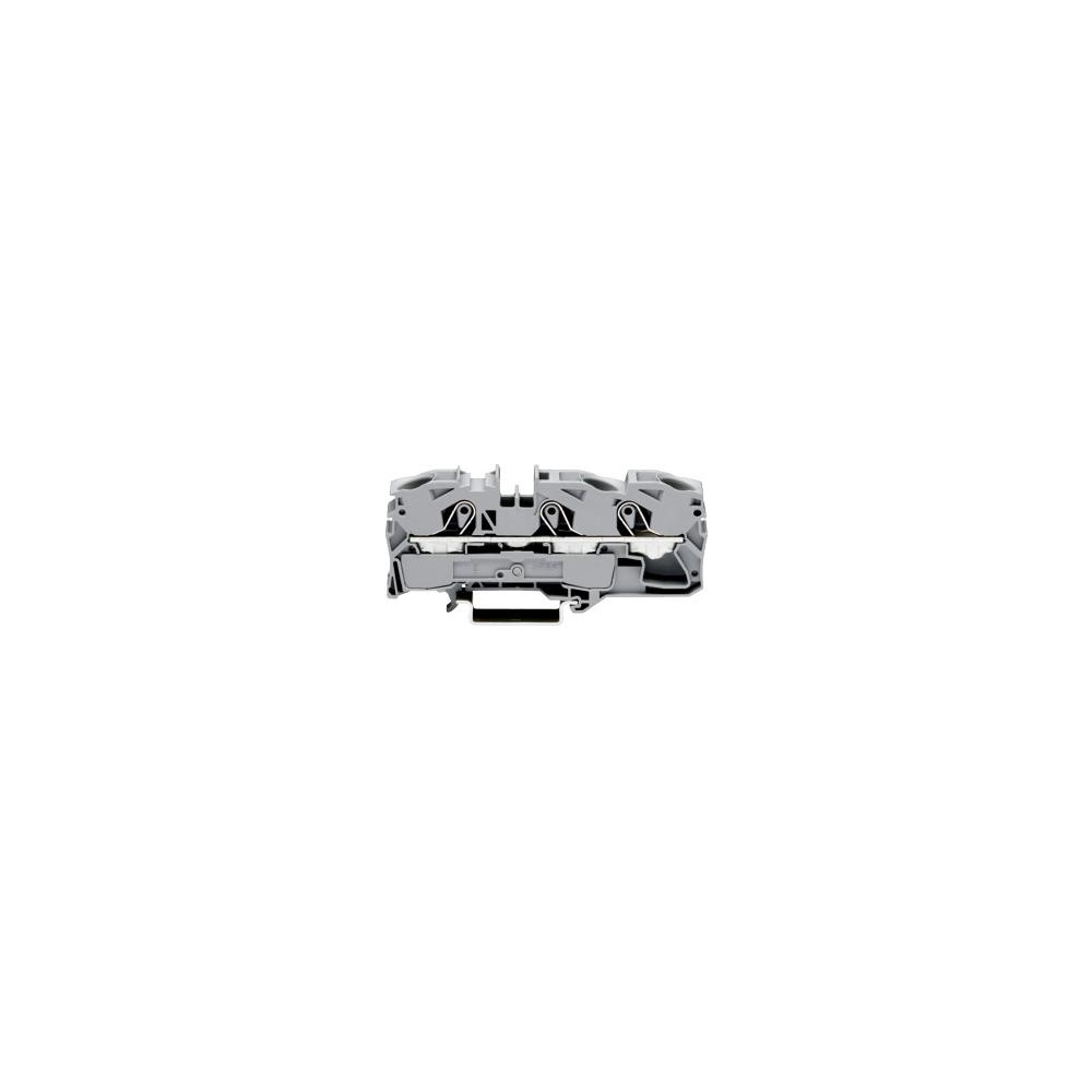 Produktbild för WAGO Genomgangsklemme 16mm² fjäderterminal grå 3-leder midte...