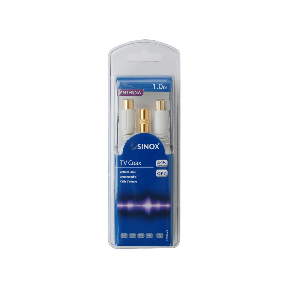 Produktbild för Sinox Plus+ TV Antenna Cable - antennkabel - 1 m
