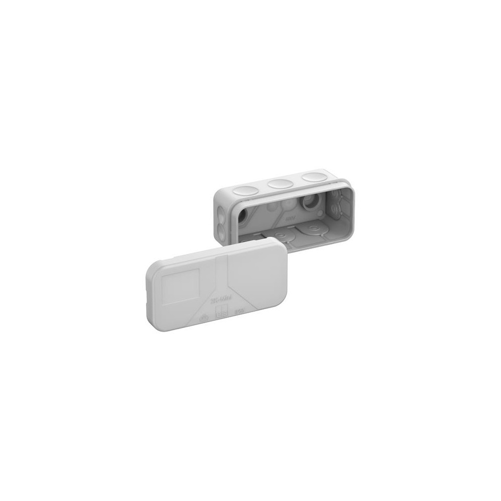 Produktbild för Förgreningsdosa 2,5 mm², 2K-Mini 89x43x38 mm med 11 membrane...