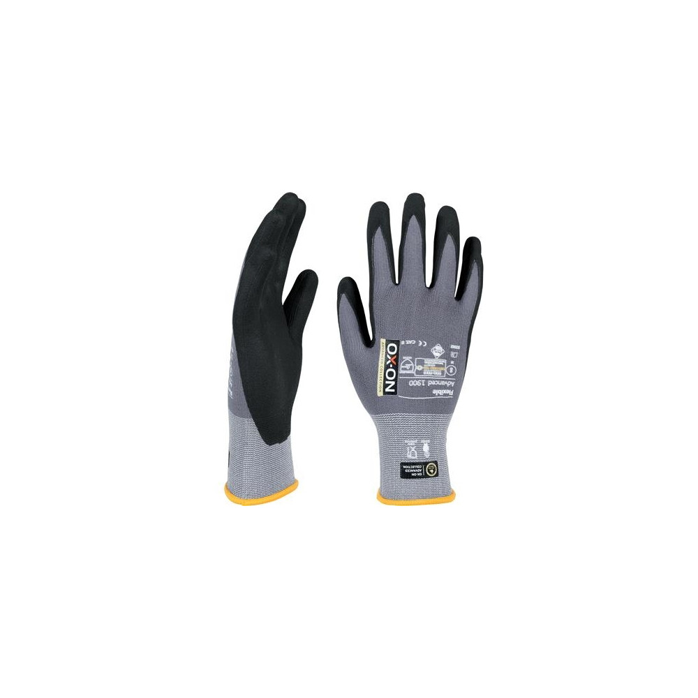 Produktbild för OX-ON flexhandske str. 11 Flexible advanced 1900 touch, nylo...