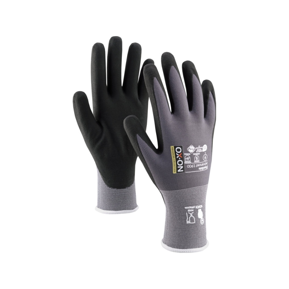 Produktbild för OX-ON flexhandske str. 11 Flexible advanced 1900 touch, nylo...