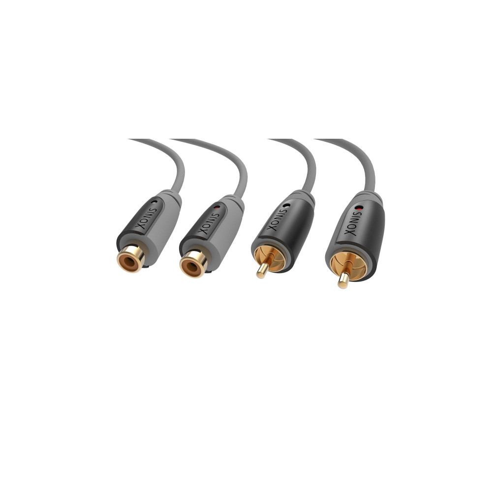 Produktbild för Sinox Plus+ Stereo RCA Extension - ljudförlängningskabel - 5 m