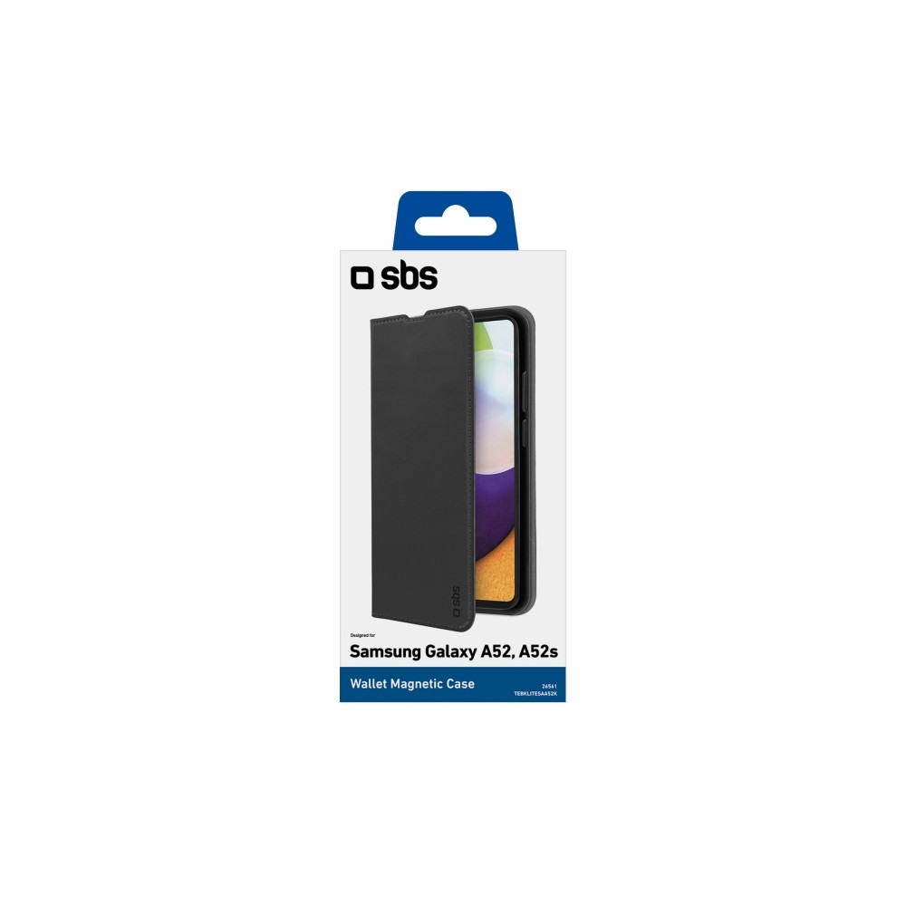 Produktbild för SBS TEBKLITESAA52K, Plånbok, Samsung, Galaxy A52, 16,5 cm (6...