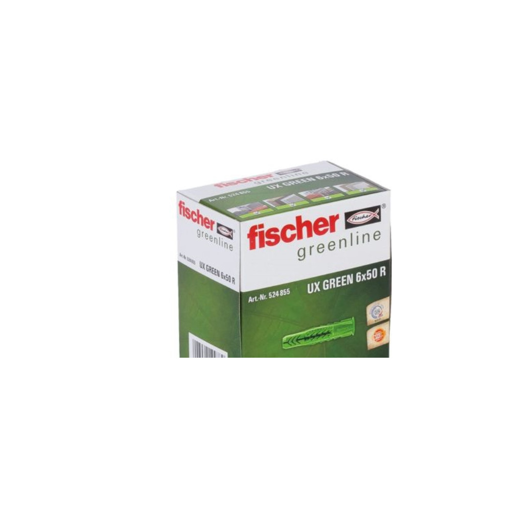 Produktbild för Fischer UX, Väggplugg, Tegel, Betong, Gipsblock, Gipsskiva,...