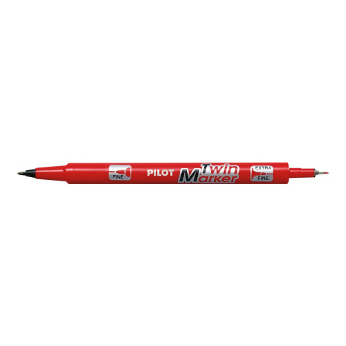 Pilot Pen Pilot Twin Begreen - märkpenna med dubbel spets - röd
