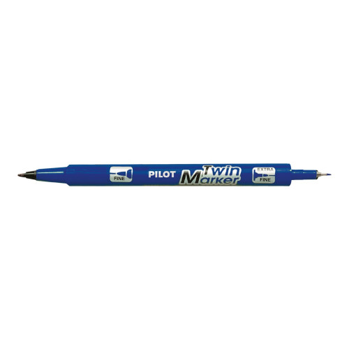 Pilot Pen Pilot Twin Begreen - märkpenna med dubbel spets - blå