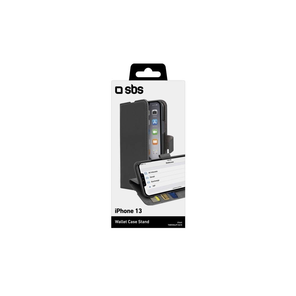 Produktbild för SBS TEBKWALIP1361K, Plånbok, Apple, iPhone 13, 15,5 cm (6.1"...