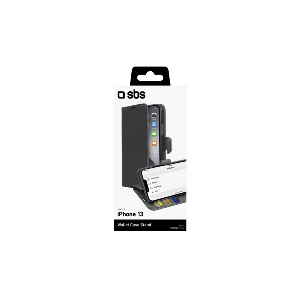 Produktbild för SBS TEBKWALIP1361K, Plånbok, Apple, iPhone 13, 15,5 cm (6.1"...