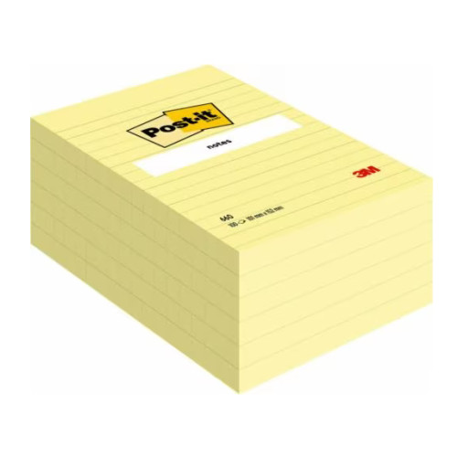 3M Post-it 660 - anteckningar - stor - 101 x 152 mm - 600 ark (6 x 100)