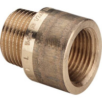Produktbild för 1/2" x 15 mm Röd mässing Silikonbrons gänga förlängare för m...