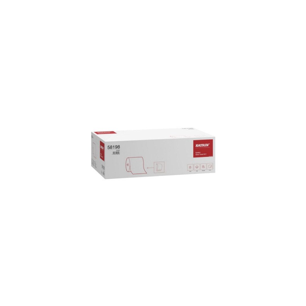 Produktbild för Pappershandduk rulle, Katrin 58198, M, 2-lagers, 21 cm x 170...