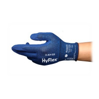 Produktbild för HyFlex 11-819 - handskar - storlek: 8 - nylon, spandex, nitrilgummiyta, kol - blå, mörkblått foder - par (paket om 12)