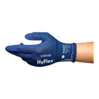 Produktbild för HyFlex 11-819 - handskar - storlek: 9 - nylon, spandex, nitrilgummiyta, kol - blå, mörkblått foder - par (paket om 12)