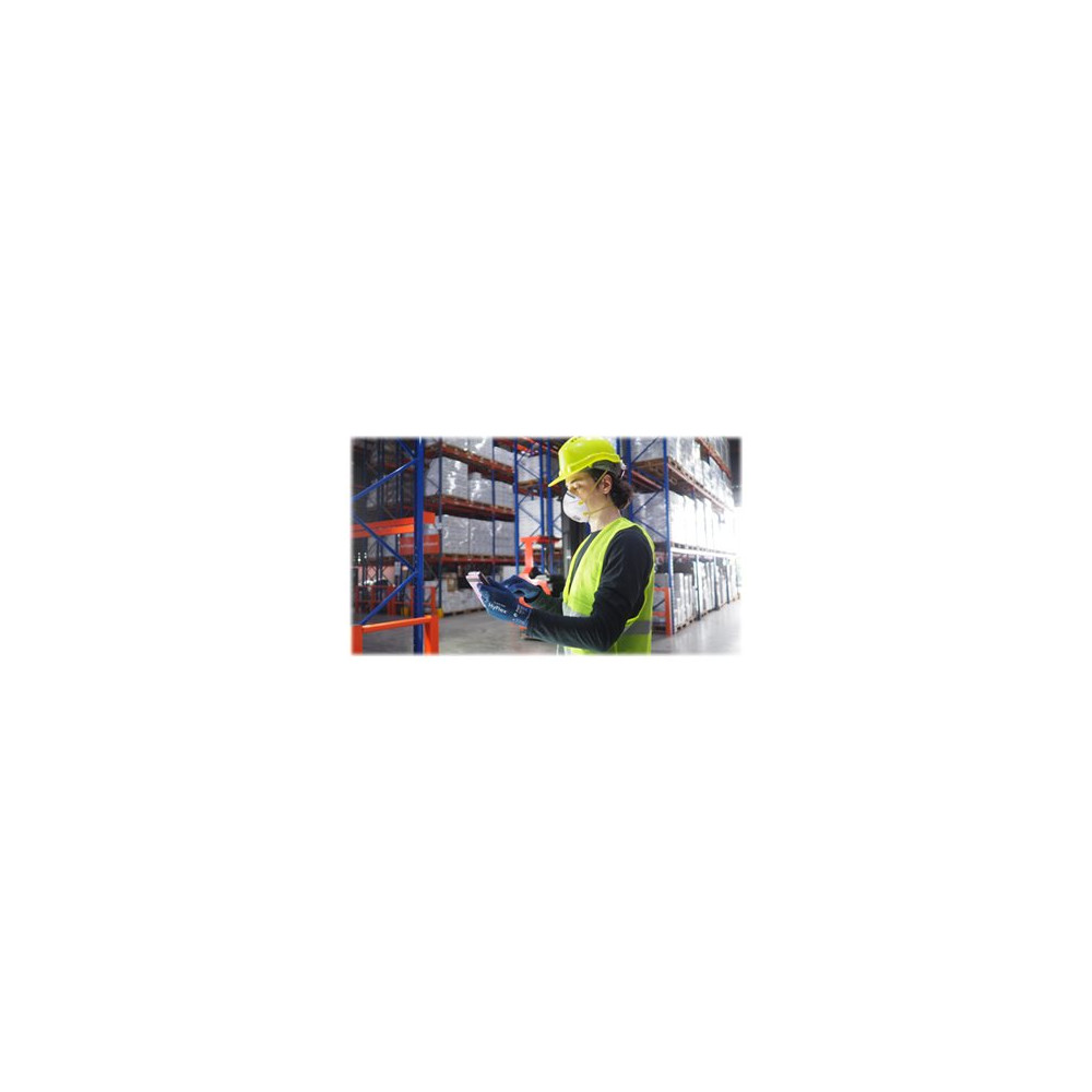 Produktbild för HyFlex 11-819 - handskar - storlek: 9 - nylon, spandex, nitrilgummiyta, kol - blå, mörkblått foder - par (paket om 12)