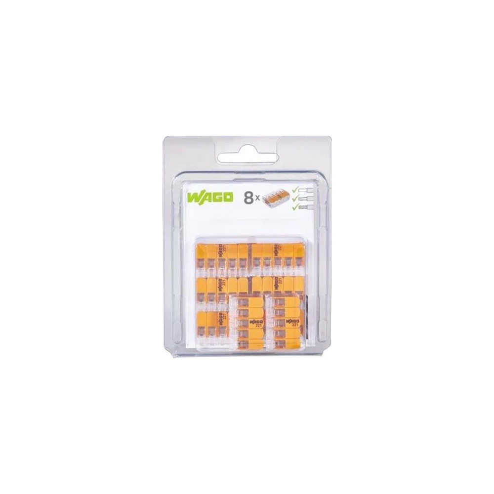 Produktbild för WAGO Fjeder Samlemuffe 5x0,14-4 mm². Transparent plast, med...
