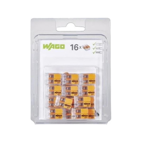 WAGO WAGO fjäderkopplingsmuff 2x0,14-4 mm² transparent, orange vi...
