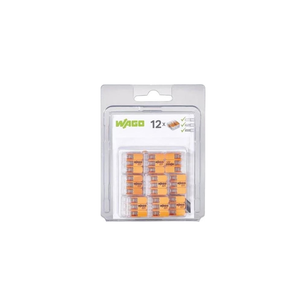 Produktbild för WAGO fjäder kopplingshylsa 3x0,14-4 mm², transparent plast m...