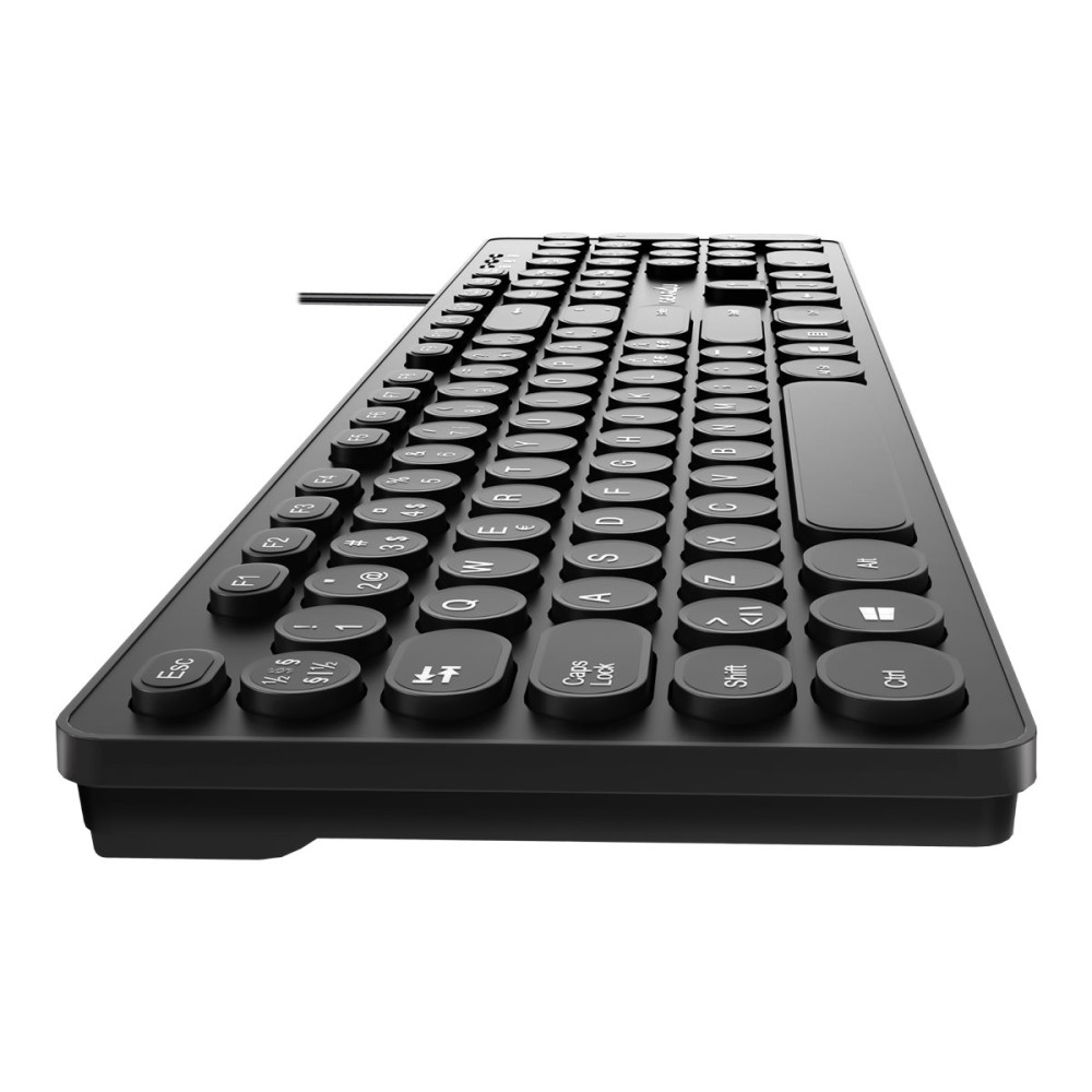 Produktbild för Gear4U KK-10 - tangentbord - round key caps - Nordisk - svart Inmatningsenhet
