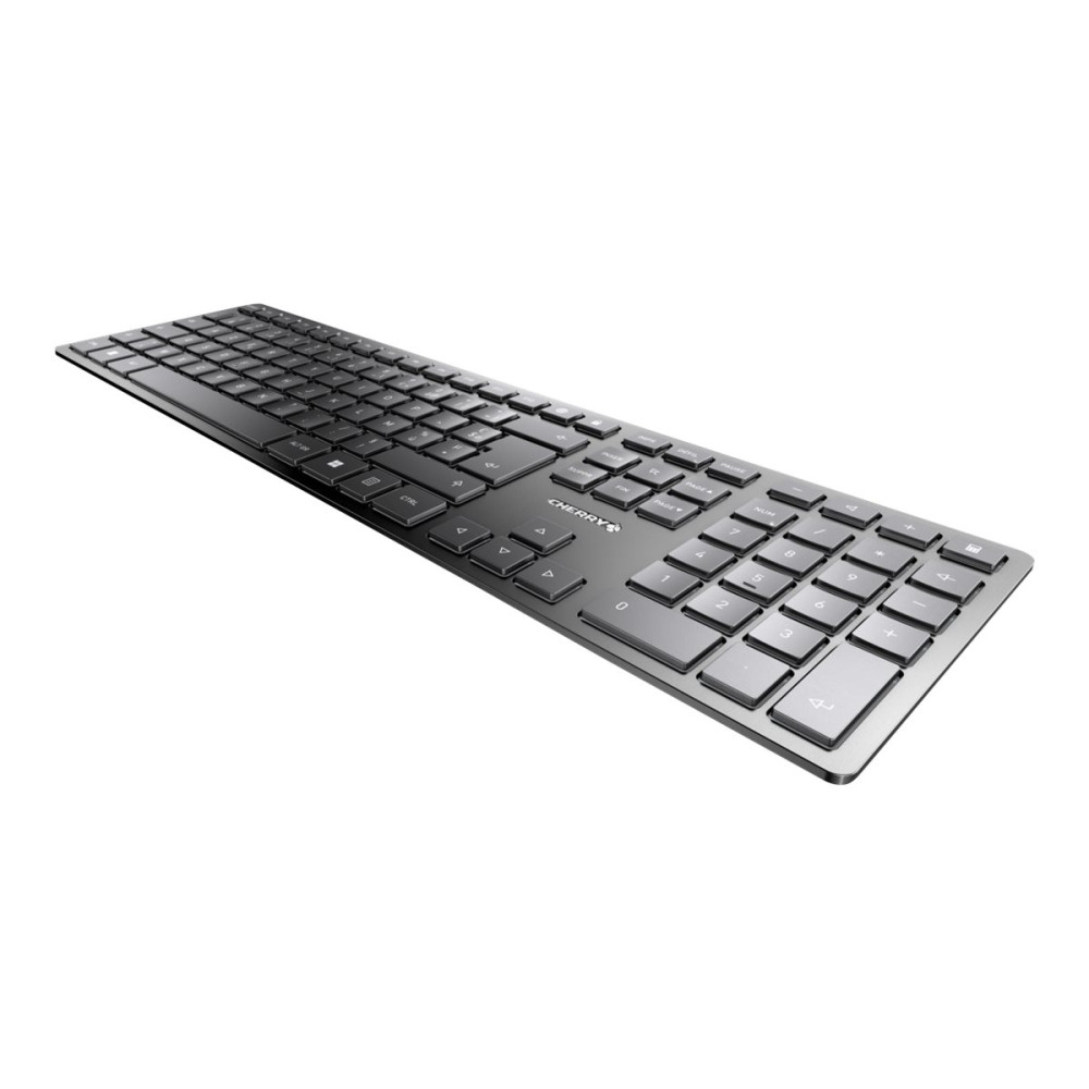 Produktbild för CHERRY KW 9100 SLIM - tangentbord - fransk - svart, silver Inmatningsenhet