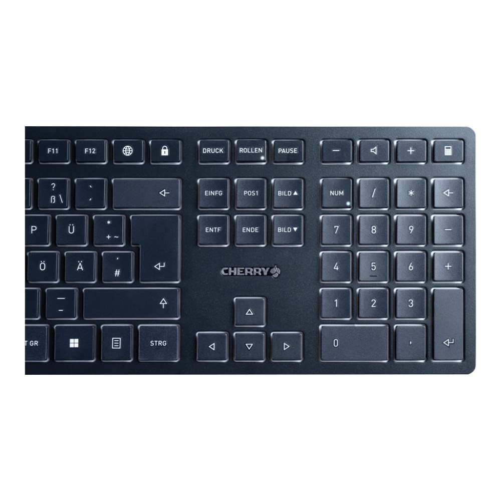Produktbild för CHERRY KW 9100 SLIM - tangentbord - fransk - svart, silver Inmatningsenhet