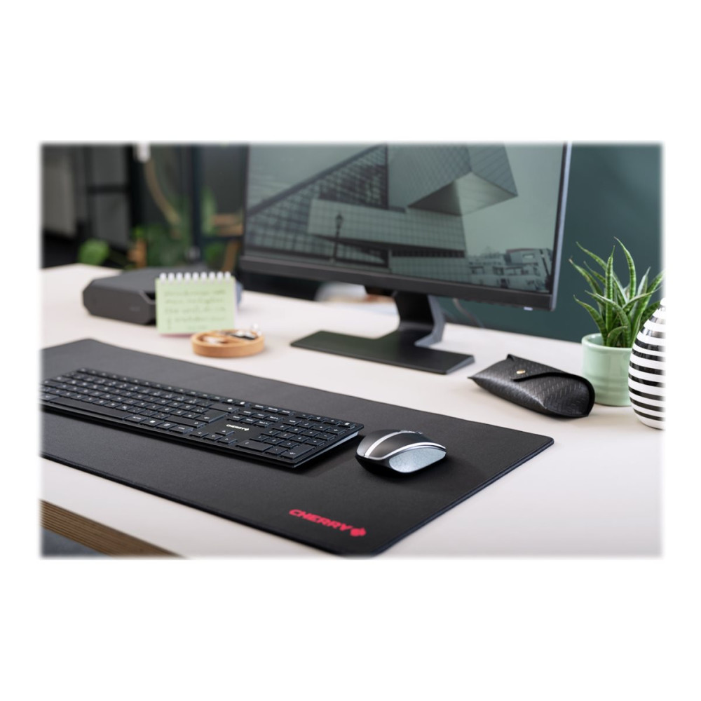 Produktbild för CHERRY KW 9100 SLIM - tangentbord - fransk - svart, silver Inmatningsenhet