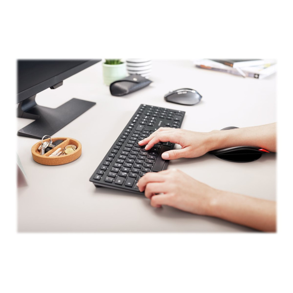 Produktbild för CHERRY KW 9100 SLIM - tangentbord - fransk - svart, silver Inmatningsenhet