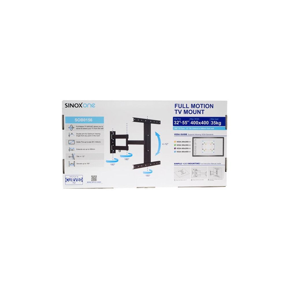 Produktbild för Sinox One konsol - justerbar arm - för LCD-display - svart