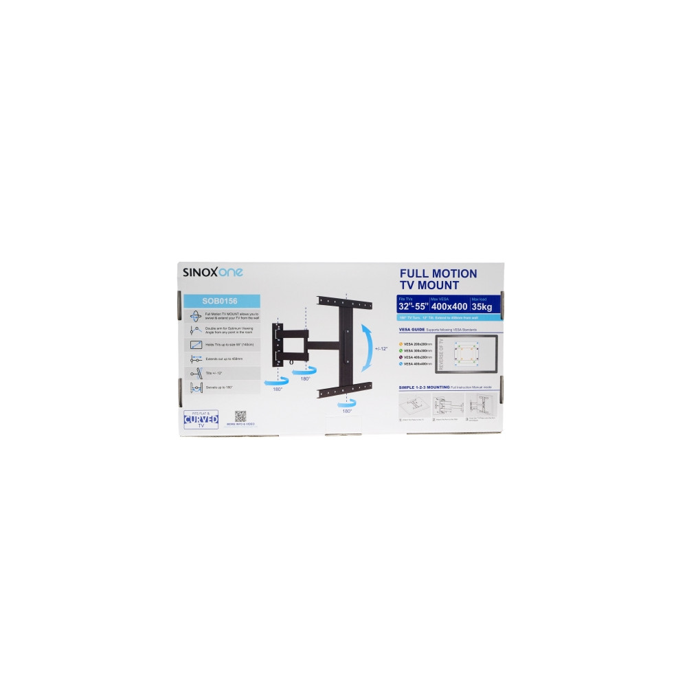 Produktbild för Sinox One konsol - justerbar arm - för LCD-display - svart