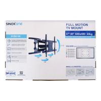 Produktbild för Sinox One SOB0186 monteringssats - justerbar dubbel arm med fullt rörelseområde - för LCD-TV/välvd LCD-TV - svart