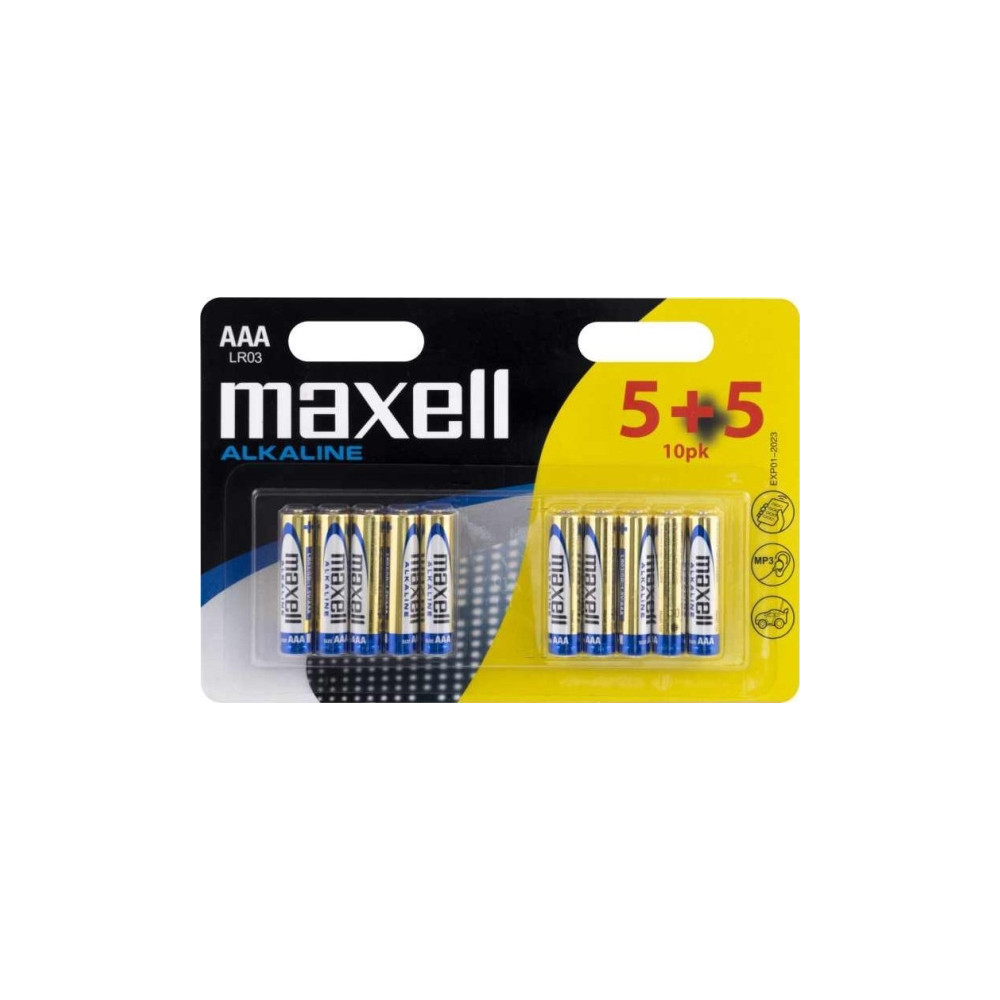 Produktbild för Maxell AAA, Engångsbatteri, Alkalisk, 1,5 V, 10 styck, Multi...