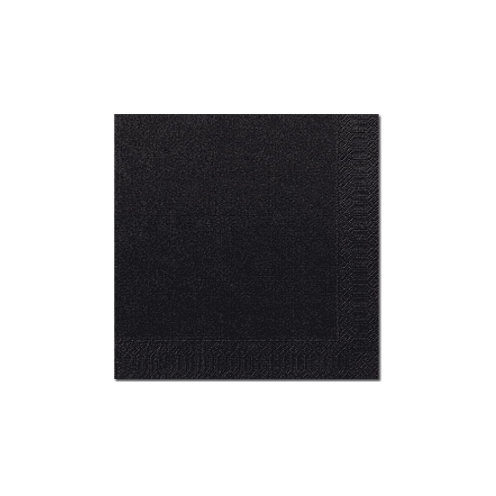 Produktbild för Servett duni, 2-lagig, 33 x 33 cm, svart, förpackning med 12...